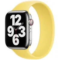 Apple Bracelet Boucle unique en Silicone pour Watch | 44/45/46/49 mm - Taille 12 - Lemon Zest