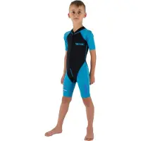Seac Dolphin 1.5 Mm Junior Short Sleeve Shorty Bleu,Noir 11 Years Garçon