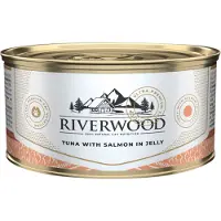 River Woods Caviar pour Chats - Thon au saumon en gelée - 24 x 85g