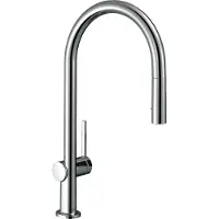 Hansgrohe Robinet de cuisine monocommande Talis M54, modèle 210, avec douchette extractible, 2 jets, système sBox, finition chrome
