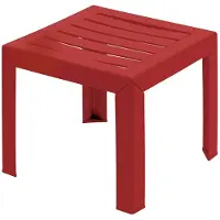 Merkloos Table d'appoint Grosfillex Miami rouge 40 x 40 x 41 cm