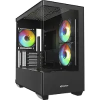 Sharkoon Elite Shark CM100 schwarz Tempered Glass x 2 - Gehäuse