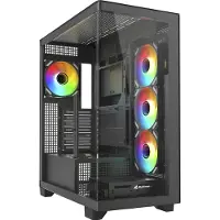 Sharkoon CASE ATX Curve Glass Panel 2x U3 1x Type-C TRRS - Boîtier