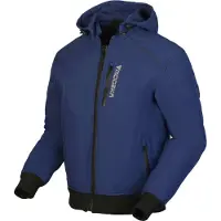 Modeka Veste textile imperméable pour moto Clarke, couleur bleue, taille S