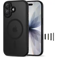 Tech-Protect Magpeak Magsafe Cc Iphone 17 Matt Schwarz (Apple iPhone 17), Coque pour téléphone portable, Noir