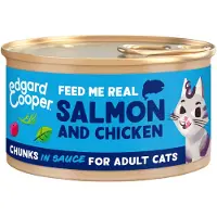 Edgard & Cooper - Poulet en liberté et Saumon Chunks en sauce- 18 x 85 g