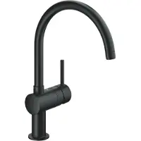 GROHE Minta Mitigeur de cuisine - haut - bec rond pivotant - noir mat 32917ks0