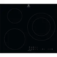 Electrolux LIT60336CK - Table de cuisson à induction - 3 plaques de cuisson - Niche - largeur : 56 cm - profondeur : 49 cm - noir - avec bord droit
