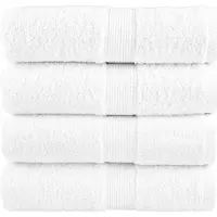 vidaXL Serviettes d'invité de qualité supérieure SOLUND 4 pcs blanc