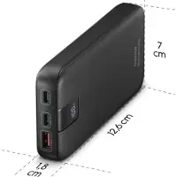 Hama Power Pack PD 10 10000mAh 3 utilisateurs : 2 ports USB-C, 1 port USB-A, Antarciet