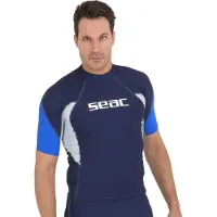 Seac Sub Raa Evo Short Sleeve Rash Guard Bleu S