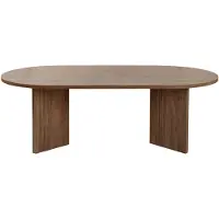 Hannah Home Table basse en bois "Sable" - 60 x 119 x 40 cm - Noyer