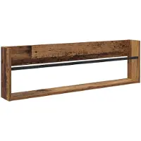 vidaXL Étagère à magazines avec étagère Vieux bois 100 x 12 x 30 cm Matériau dérivé du bois