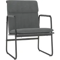 vidaXL Fauteuil lounge gris foncé 55x64x80 cm Tissu