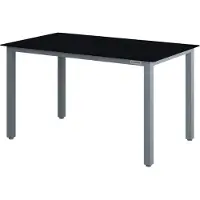 Casaria Table de jardin Bern argent 150x90x75cm en aluminium