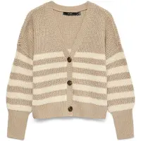 Vero Moda Cardigan 'VMLEA' écru / taupe