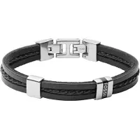 Fossil Bracelet gris argenté / noir
