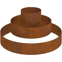 vidaXL Cache-pot de jardin Marron 120 x 120 x 20 cm Acier cuivré