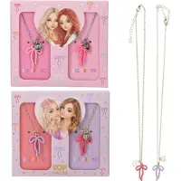 Ginza.se - BFF Necklace Set With Bow - 40 cm + 5 cm adjustable chain, (Acier inoxydable, Laiton)