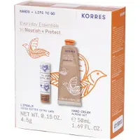 Korres Coffret Cadeau Les Essentiels au Quotidien pour Nourrir et Protéger | Baume à Lèvres + Crème pour les Mains 50+4 ml Set(S)
