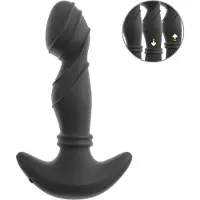 ANOS - stimulateur prostatique vibrant avec anneau - silicone noir