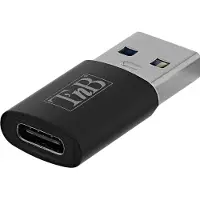 T'nB - Adaptateur USB - 24 pin USB-C (F) pour USB (M) - transfert de données, charge rapide jusqu'à 18 watts - noir