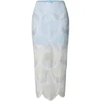 Selected Dentelle Jupe Mi-longue Femme Bleu 38