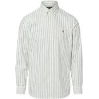 Ralph Lauren pour homme. 710928918006 Chemise oxford à rayures Custom Fit blanc (XXL), Casuel, Coton, Classique, Manche longue