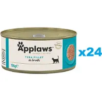 Applaws Cat Tin Adult - Filet de thon en bouillon - 24x156 g
