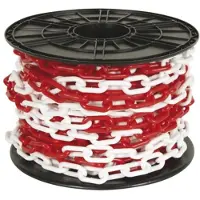 Perel Chaîne de barrières - 25 mètres - Rouge/blanc -