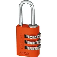 ABUS Cadenas à code - en aluminium - 3 molettes - 20 mm - Orange - 145
