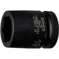 Bahco K7801M-17 - Douille à choc 6 pans 1/2", dimensions métriques, et finition phosphatée