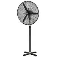 Maurer Ventilador Pie Ø 70 x195 cm Negro 190 W Oscilación Automatica Altura Regulable Cabezal Inclinable Base Estable 60x60 cm