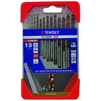 Tivoly Forets métaux 1,5 à 6,5 mm HSS revêtus DIN 338 FURIUS FUSIO CLIPSTER de 13 pièces