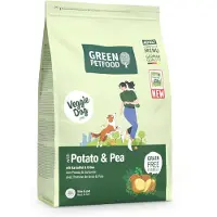Green Petfood VeggieDog avec Pomme de Terre et Pois nourriture végétarienne avec pommes de terre et pois pour chiens 3kg