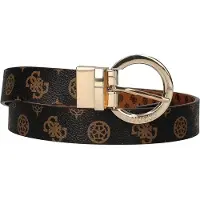 GUESS Femmes, Ceinture, Cessily, Textile Belt, Black, For Women, Size M, Noir, Or, Beige, Marron, (M)