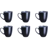 Bjorn Luxury Mug Set 'Iris' - 6 Pieces (40cl) - Stylish Blue Night - Parfait pour le café, le thé et le cappuccino