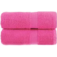 vidaXL Serviettes d'invité de qualité supérieure SOLUND 2 pcs rose
