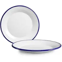 Jamon Assiette Plate Email Blanca 24 Cm