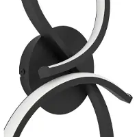 Eglo Applique LED - Noir - 20,5 x 40 cm - Métal - Plastique