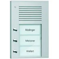 TCSS Poste extérieur audio PDS PDS03-EN/04 3 touches 1 rangée AP argenté (Filaire)
