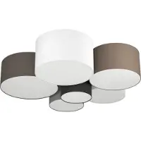 Eglo 97838 PASTORE E27 6x plafonnier Ø990mm brun gris blanc