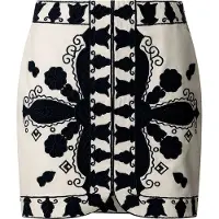Pepe Jeans pour femme. PL901200 Jupe courte en toile de coton blanc, noir (XS), Casuel
