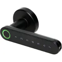 ORNO Poignée de porte connectée noire avec clavier et lecteur biométrique - Orno