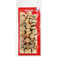 Jeujura Jeu De Societe Sachet 90 Pions Loto En Bois