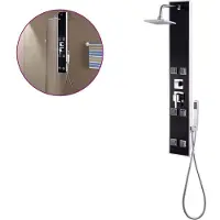 vidaXL Panneau de douche Verre 18 x 42,1 x 120 cm Noir