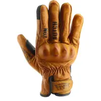 Von Dutch Flash Leather Gloves Orange XL Homme