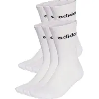 Adidas Chaussettes de sport 'Linear Crew Cushioned 6 Pair Pack' noir / blanc