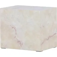 Ebuy24 York table d’appoint blanc table de nuit beige.