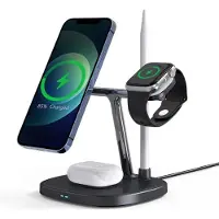 Choetech 15W 4 en 1 Support chargeur sans fil Magsafe T583 F (15 W), Chargeur sans fil, Noir